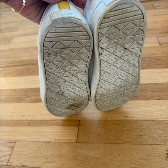 Prada White and Gold Women's Sneakers - Picture 5 of 9
